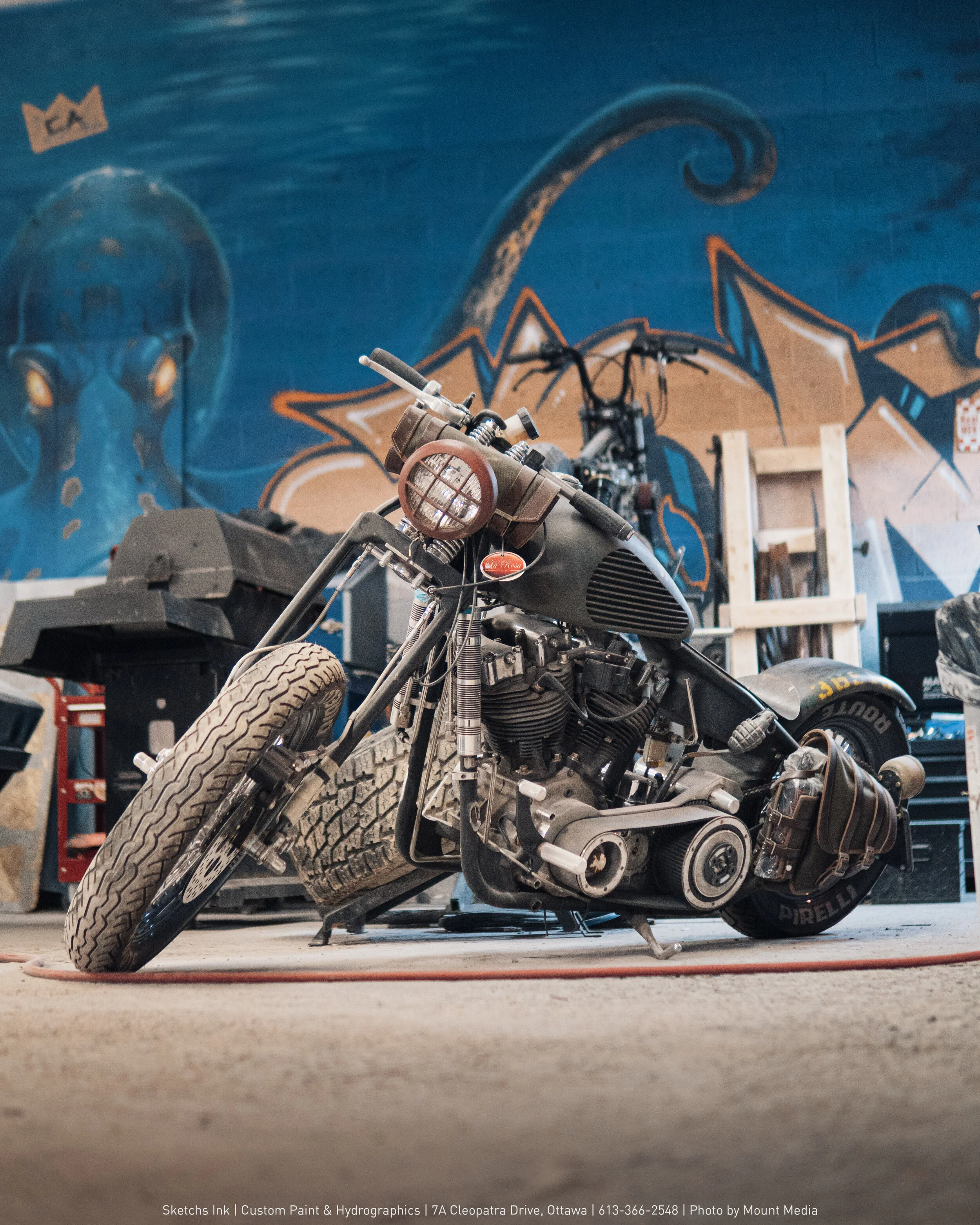 Shovelhead rat bike shop